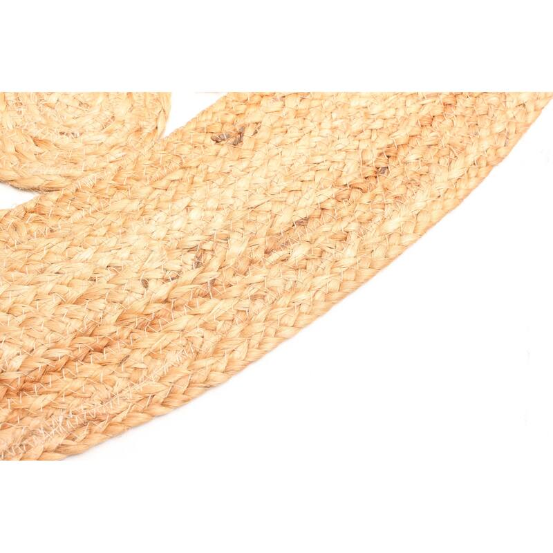 ECARPETGALLERY Braided Weave Palas Denizli Black Jute Rug - 3'10 x 3'10