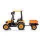 preview thumbnail 9 of 13, Ride on Tractor with Trailer,24V Battery Powered Electric Vehicle Toy with 3-Gear-Shift Ground Loader,Treaded Tires,LED Lights
