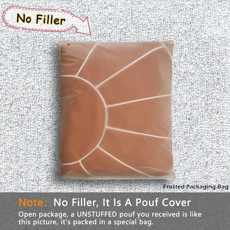 Unstuffed Handmade Moroccan Round Pouf Foot Stool Ottoman Seat Faux