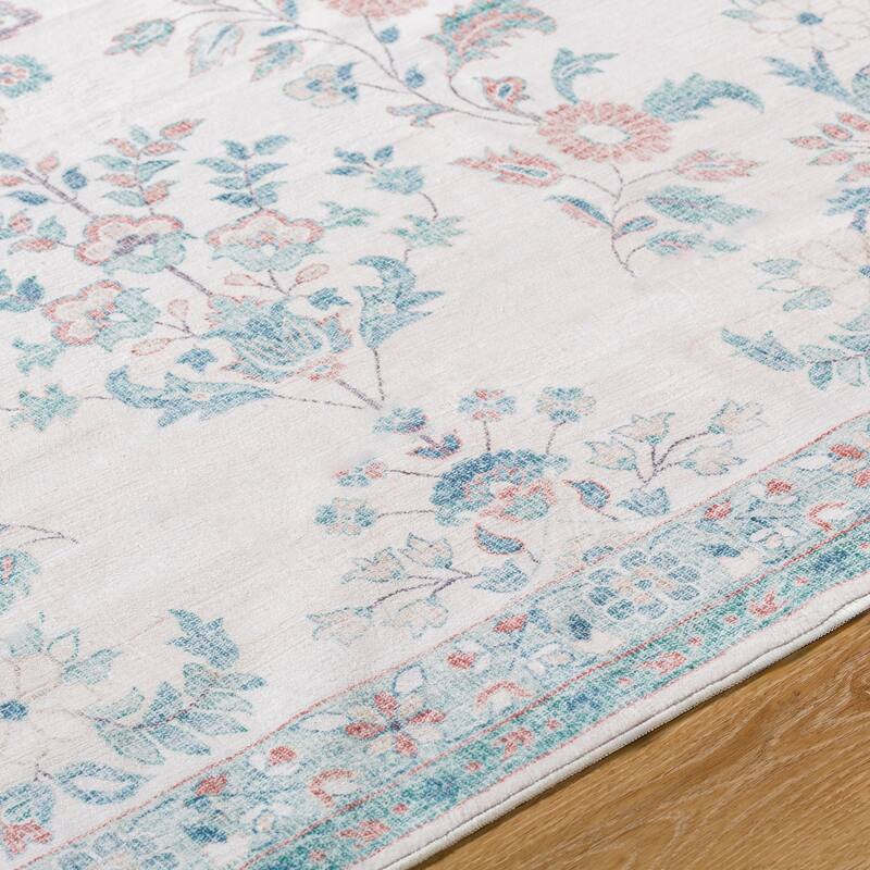 Livabliss Lavable Traditional Medallion Washable Area Rug