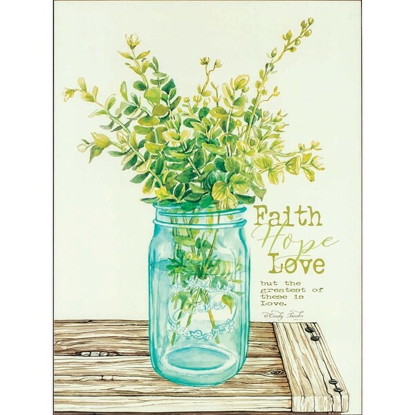 16" Lime Green and Blue Quote Printed Rectangular Wall Plaque - N/A