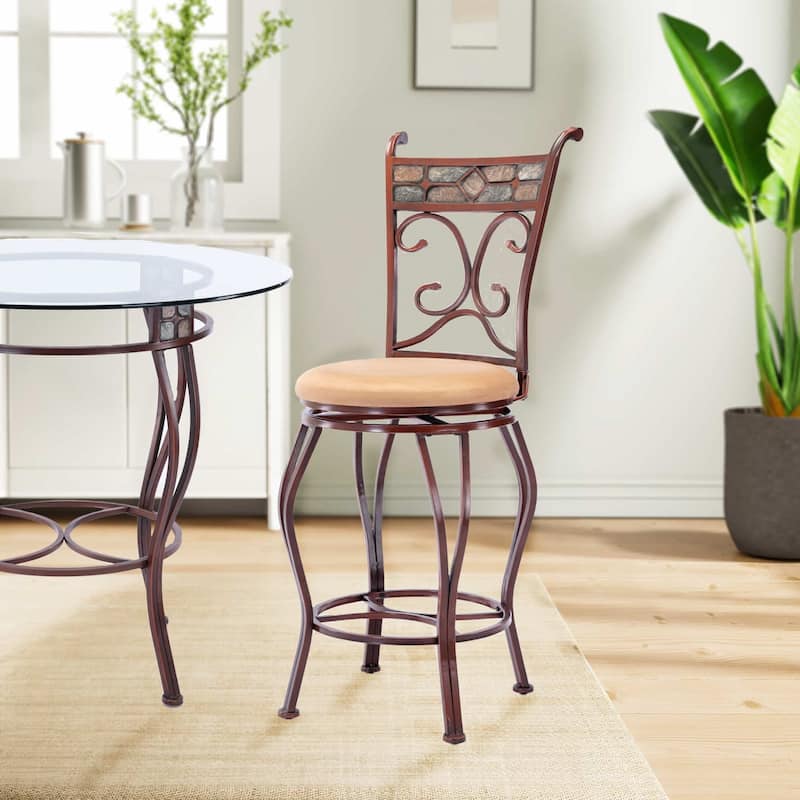 Boraam Beau Metal Swivel Counter or Bar Stool - Counter Height