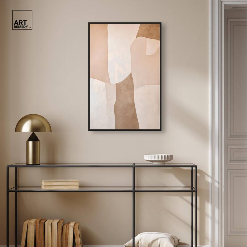 Forms in Beige I Canvas by Art Remedy