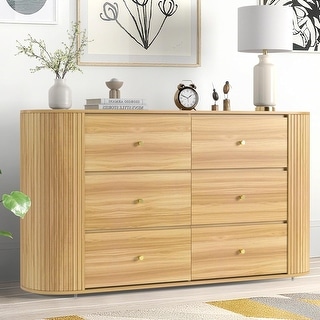 Vintage Farmhouse Drawer Dresser with Power Outlet Metal Handle Large ...