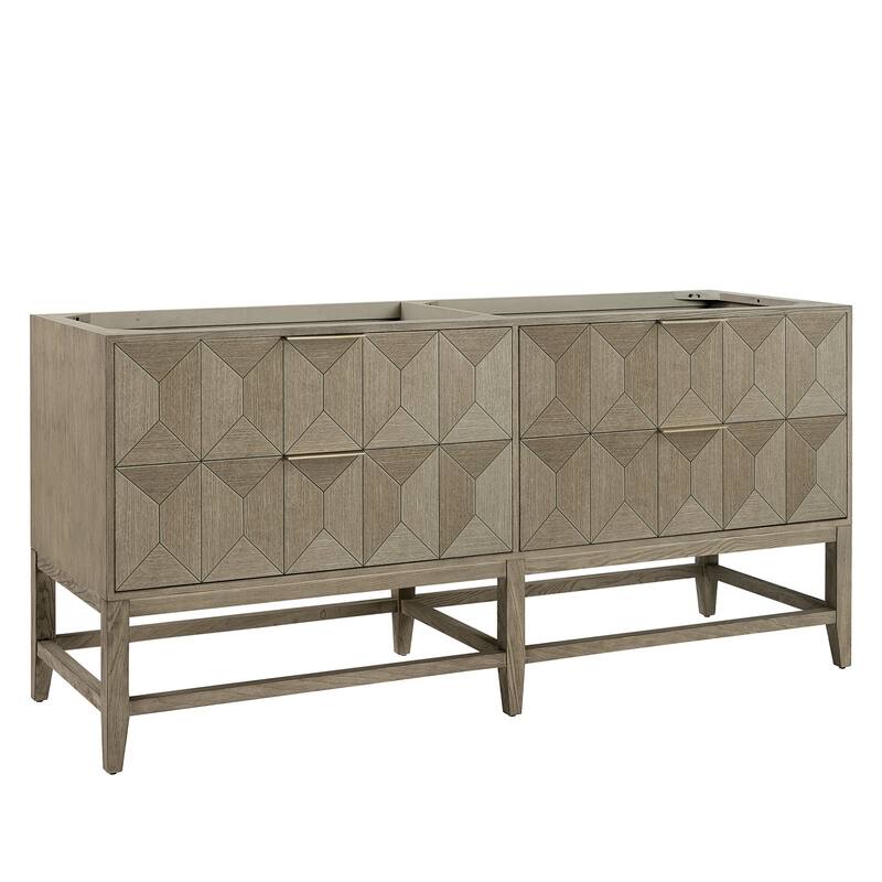 James Martin Vanities D100-V72 Emmeline 72" Vanity Cabinet Only - Pebble Oak - Oak Finish