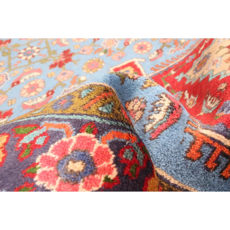 ECARPETGALLERY Hand-knotted Andelz Blue Wool Rug - 3'11 x 7'4