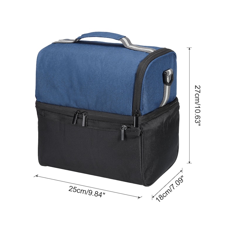 Insulated Lunch Bag, Lunch Tote Bag, 10.63"x7.09"x9.84"
