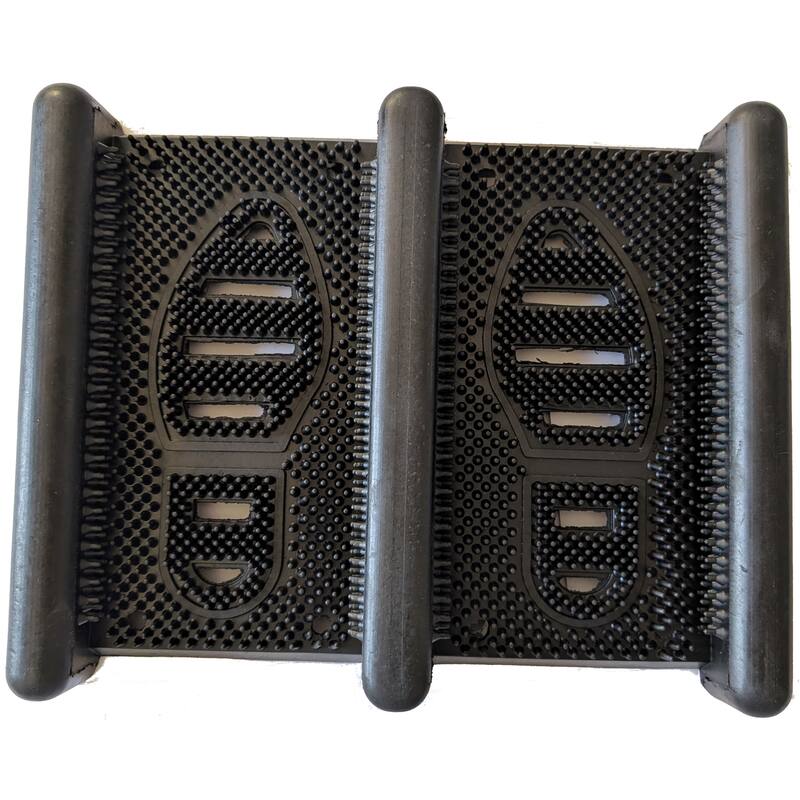 HomeRoots 13" X 16" Black Outdoor Rubber Boot Scraper - 12.50' X '15.50