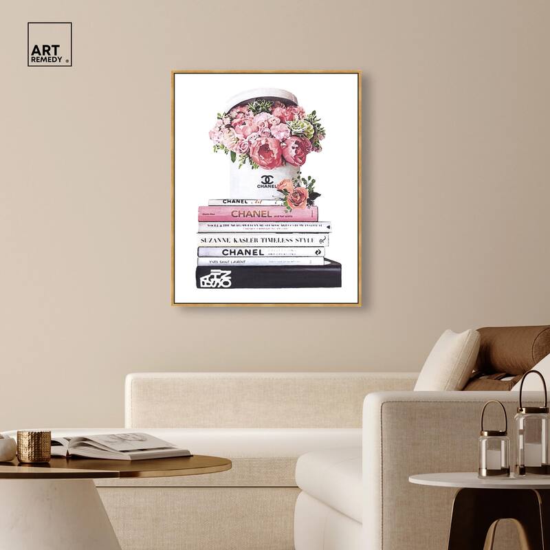 Doll Memories - Roses upon Books Canvas by Art Remedy