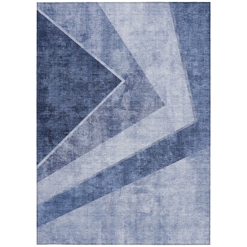 HomeRoots Geometric Transitional Rectangle Outdoor Rug