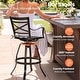 preview thumbnail 24 of 27, Outdoor Patio Bar Stools Aluminum Swivel Bar Chair with Sunbrella Cushion