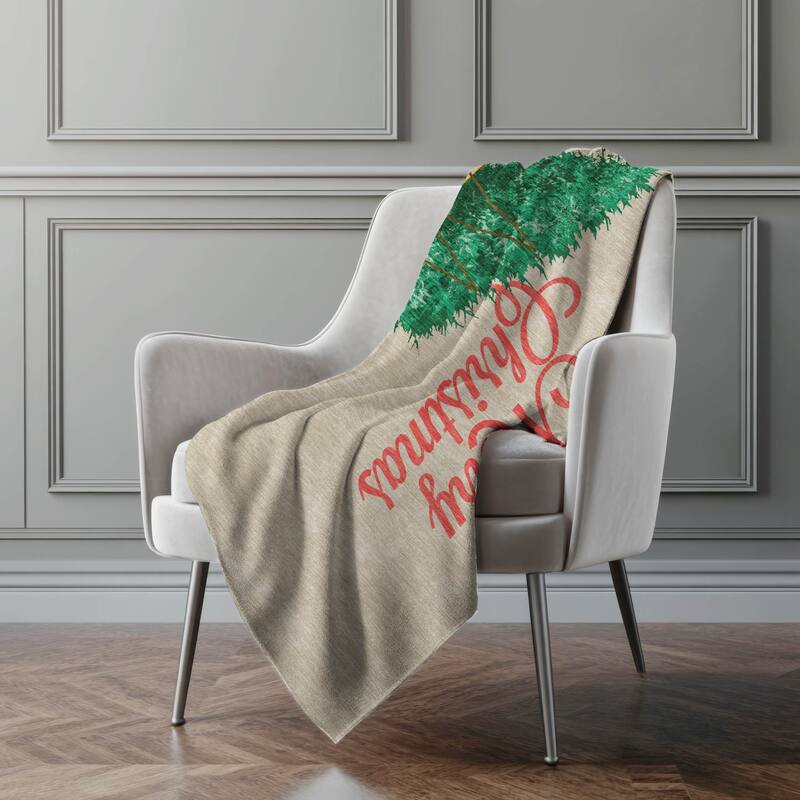 Premium Machine Washable ASB215 Merry Christmas Truck Sherpa Throw Blanket