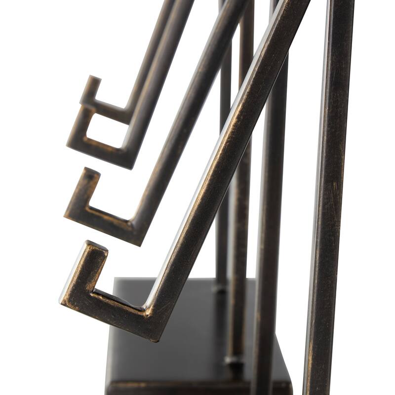 Black Metal Modern Abstract Display Easel (Set of 2)