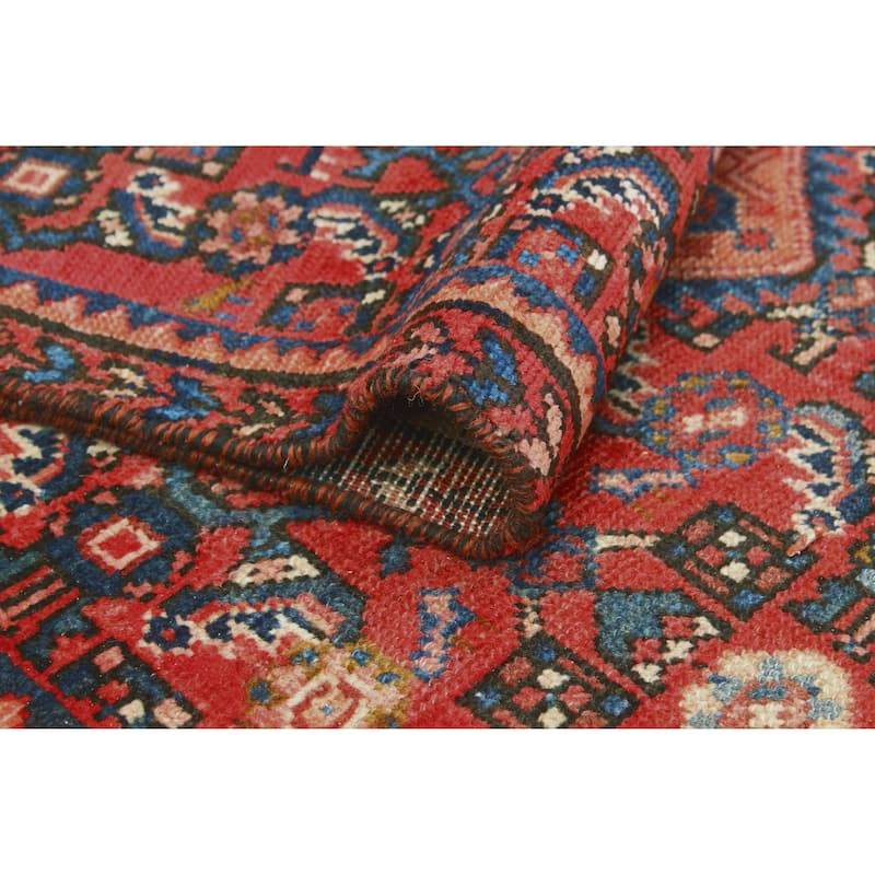 Fine Vintage Distressed Beamer Red/Navy Runner - 2'8" x 12'4"