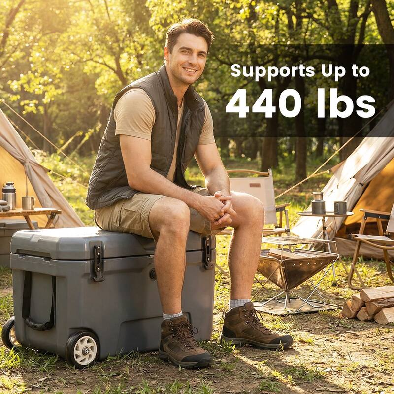 Gymax 52 Quart Portable Hard Cooler w/6-Day Ice Retention Pull Handle