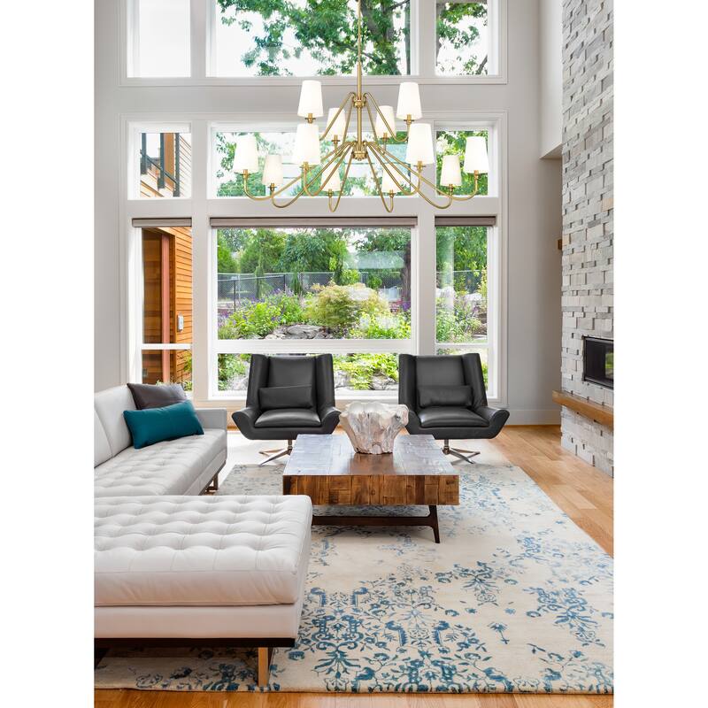 Gianna 12 Light Chandelier in Modern Gold - Modern Gold