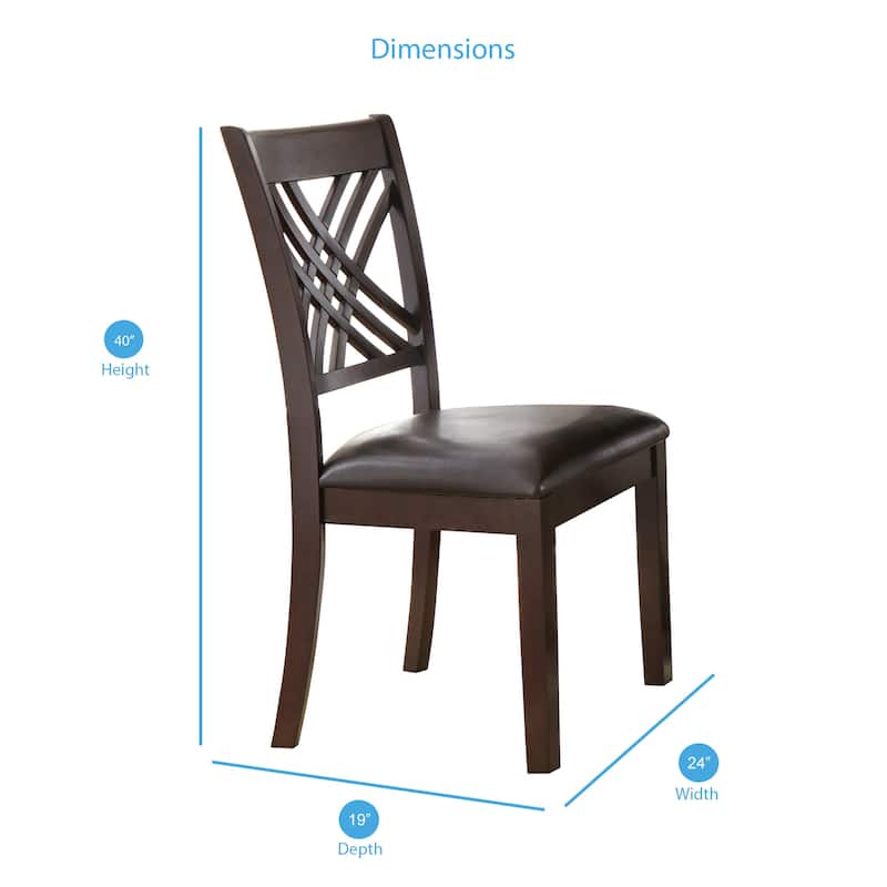 Steve Silver Alston Espresso Dining Chairs, Set of 2