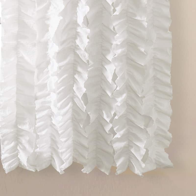 Lush Decor Sophia Ruffle Window Curtain Panel Pair