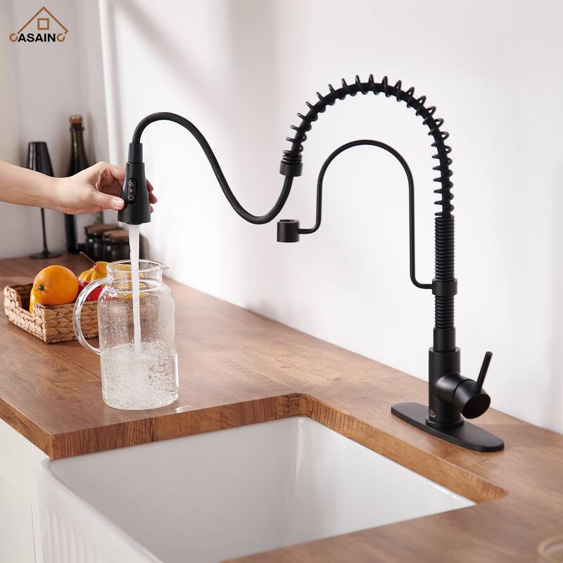 Single Handle Pull Down Sprayer Kitchen Faucet