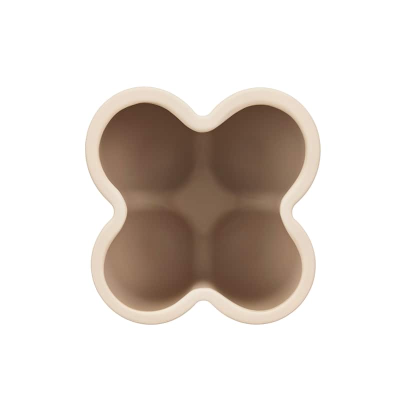 Stoneware Planter with Latex Glaze - 6.7"L x 6.7"W x 5.5"H