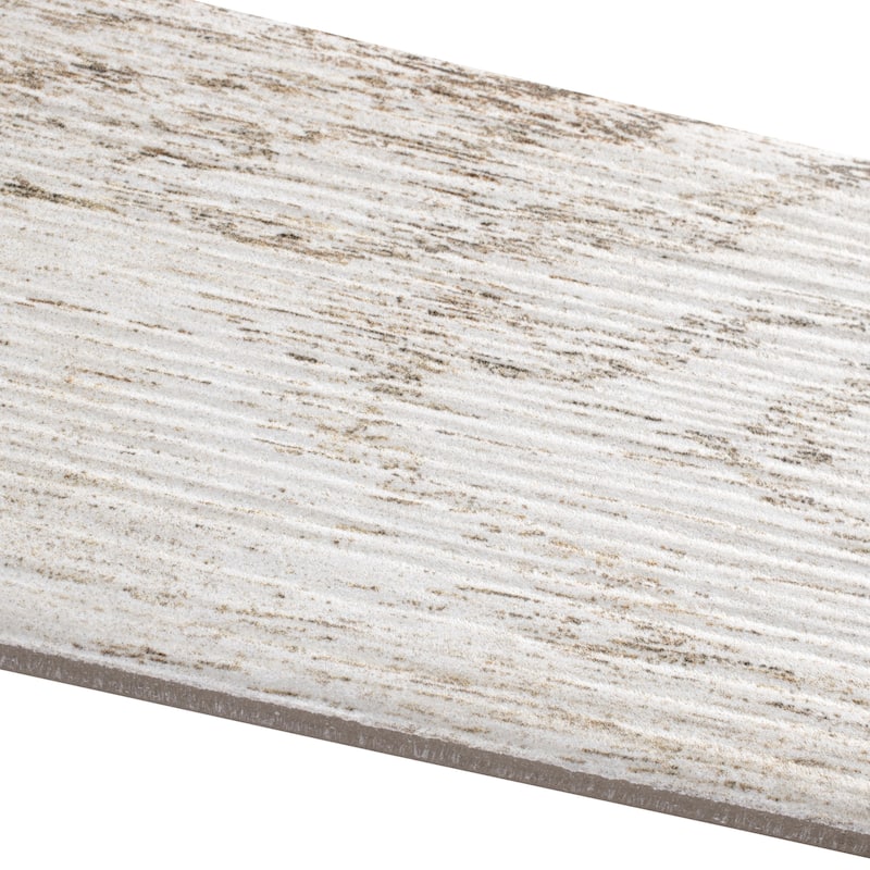 Merola Tile Bora White 3-1/8" x 17-1/2" Porcelain Floor and Wall Tile