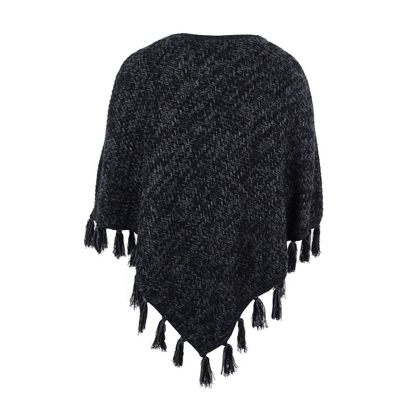 women's plus poncho sweater