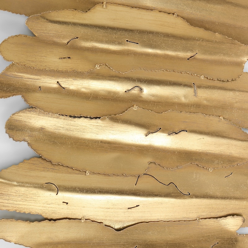 Metal Layer Striped Rectangular Wall Decoration - 55.25"