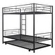 preview thumbnail 43 of 54, Full Size Loft Bed with Built-in L-Shaped Desk and Storage Shelves