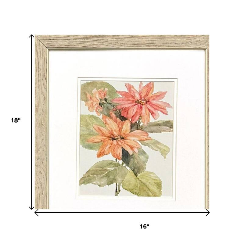 HomeRoots Set Of Two Just Peachy Brown Framed Wall Art