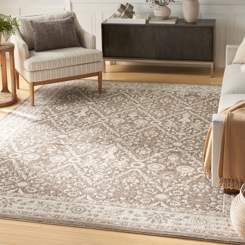Nourison Renewed Indoor only Persian Area Rug - 6' x 9' - Ivory/Mocha