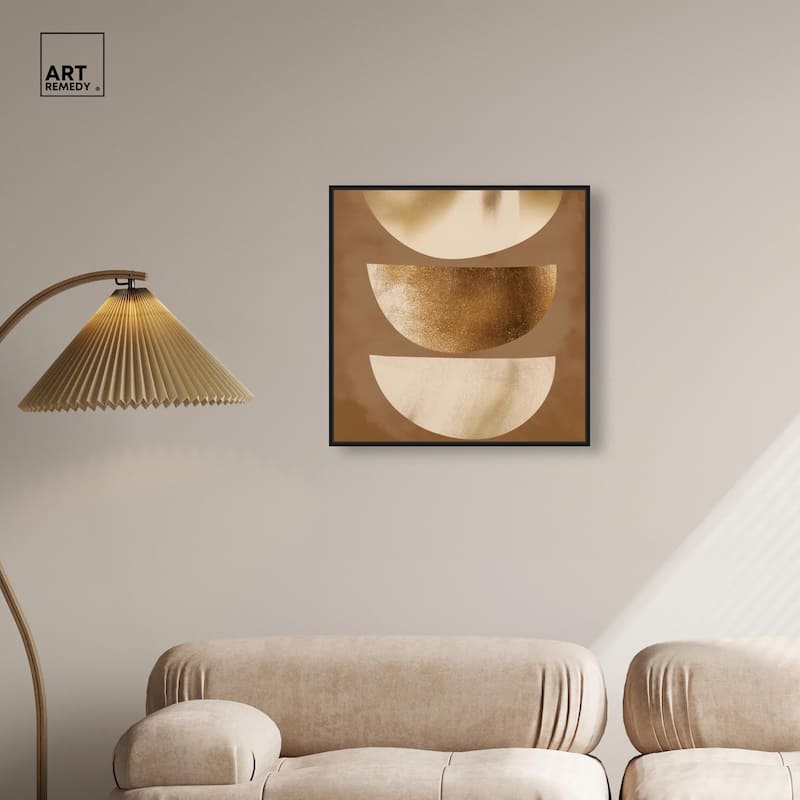 Golden Crescents I Canvas by Art Remedy
