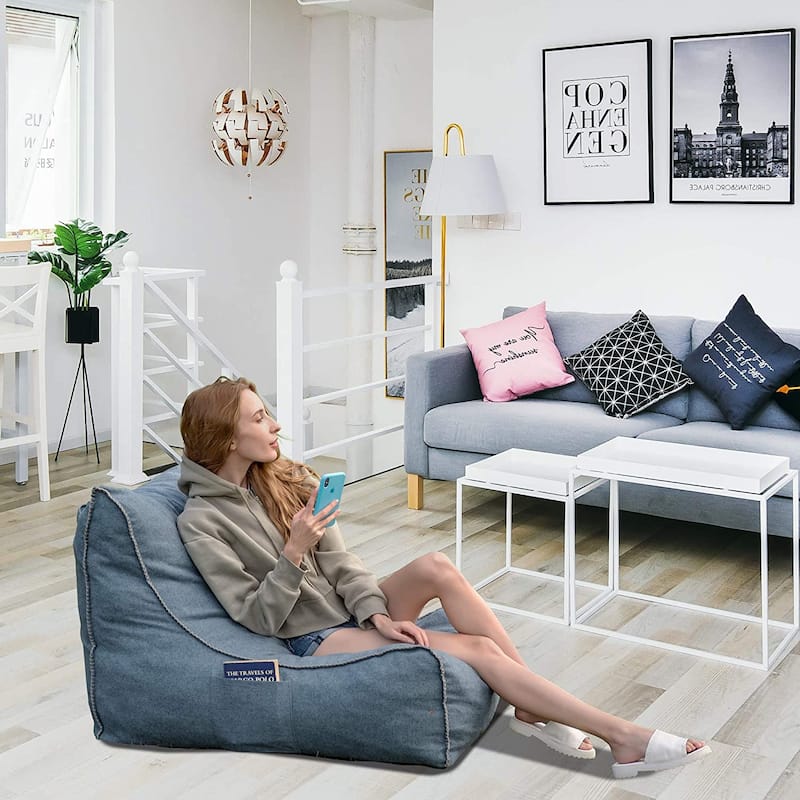 Floor Lazy Gaming Chair Accent Bean Bag Couch