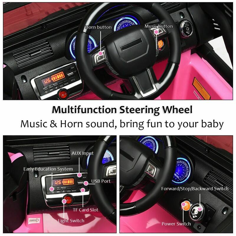 12V Electric Ride On Truck with Parental Remote Control and LED Lights