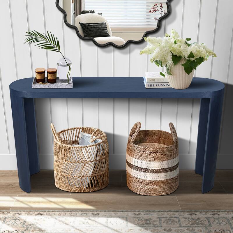 Simple Kitchen Side Table Console Table Navy Blue Hallway Table - Navy Blue