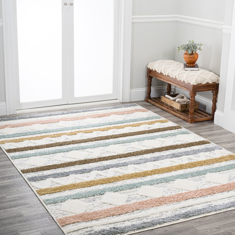 JONATHAN Y Aileen Beach Strie' Striped Area Rug
