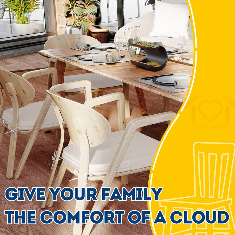 AAAAAcessories 17 in. X 16 in.Indoor Strap Non-slip Chair Cushion for Multi-scenario Setups (2 Pack) - N/A