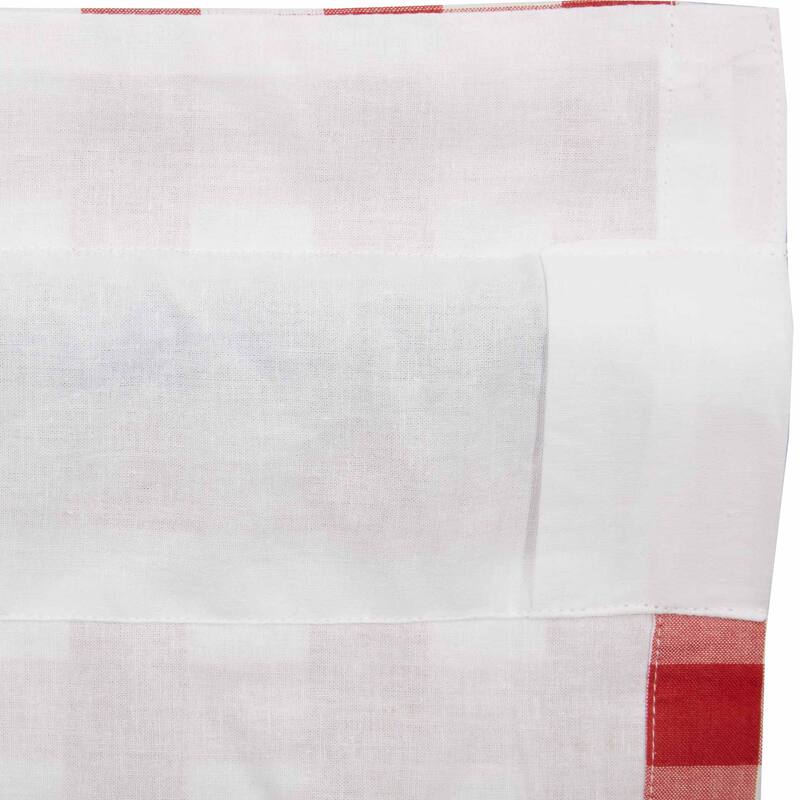 Annie Buffalo Check Ruffled Prairie Swag Set - Prairie Swag 36x36x18 - Prairie Swag 36x36x18