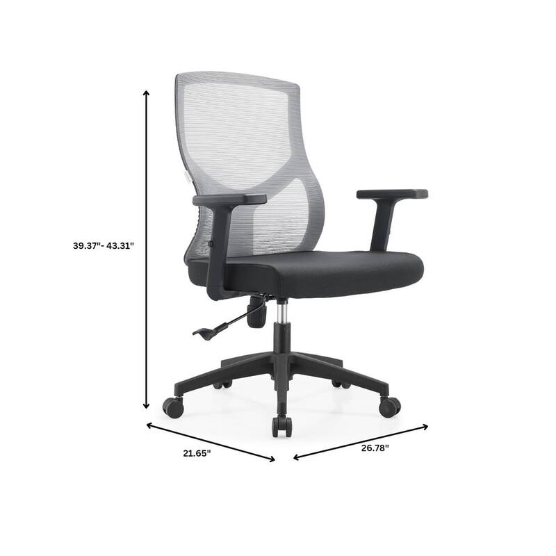 Glen Series Ergonomic Swivel Adjustable Mesh Executive Office Desk Chair with Lumbar Support, Arms, For Work or Home Office