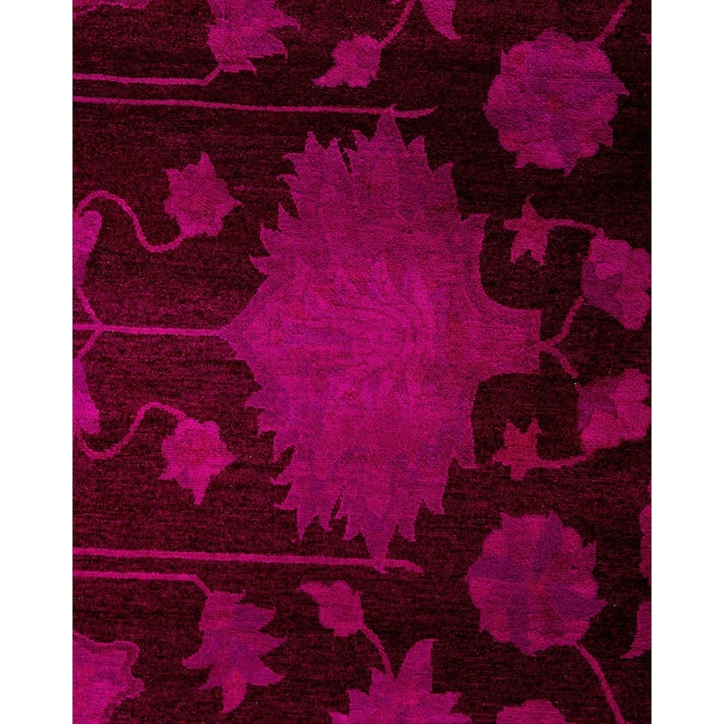Fine Vibrance One-of-a-Kind Hand-Knotted Area Rug - Pink, 10' 2" x 13' 10" - 10' 2" x 13' 10"