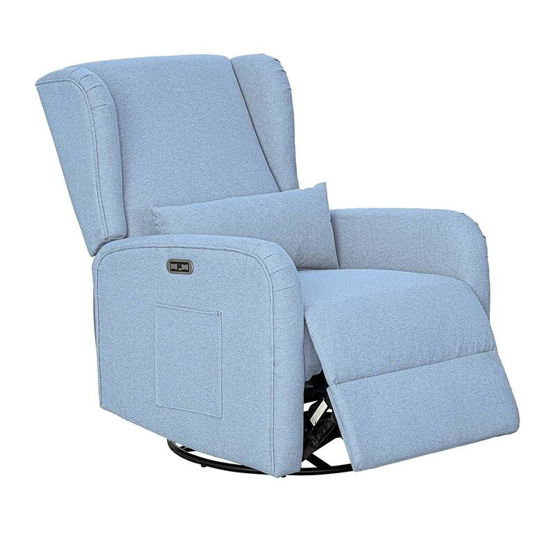Madison Park Candace Power Recliner 3-in-1 with Swivel, Glider, USB Ports