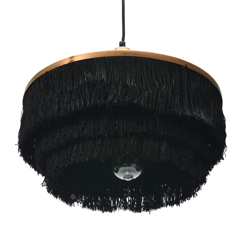 Modern Boho Metal Ceiling Light with Fringe