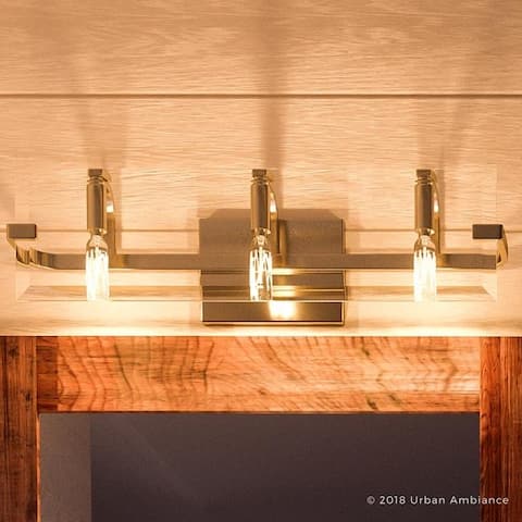 Luxury Contemporary Bathroom Vanity Light, 6.4"H x 24"W, with Mid-Century Modern Style, Brushed Bronze Finish by Urban Ambiance
