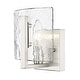 preview thumbnail 16 of 17, Aenon 6.875" Wide 1-Light Wall Sconce with Hammered Water Glass