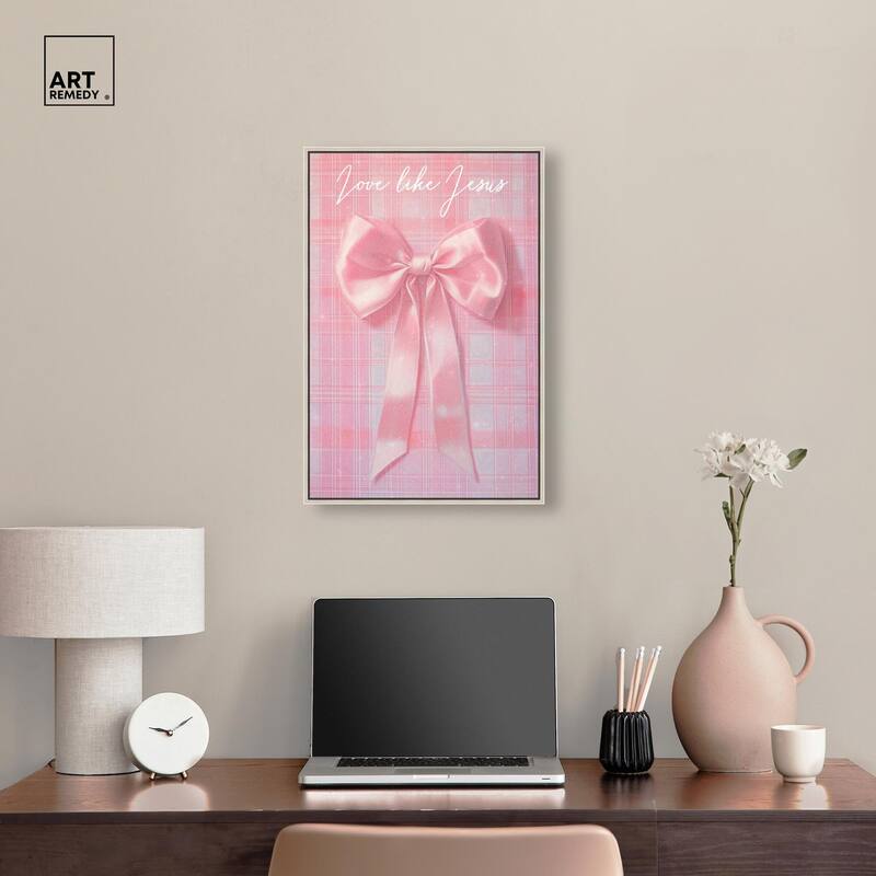 Love Like Jesus Bow Canvas by Art Remedy