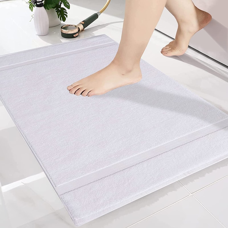 GOTS Certified Organic Cotton Feather Touch Quick Dry 900 GSM Bath Mat, 20"X33"