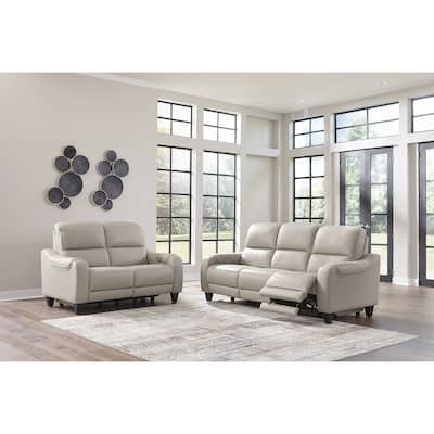 Signature Design by Ashley Mercomatic Light Gray 2-Piece Upholstery Package - 85.25" W x 39.75" D x 42" H