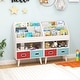 preview thumbnail 2 of 8, Gymax Kids Bookshelf w/3-Tier Bookshelves Open Compartment & 2
