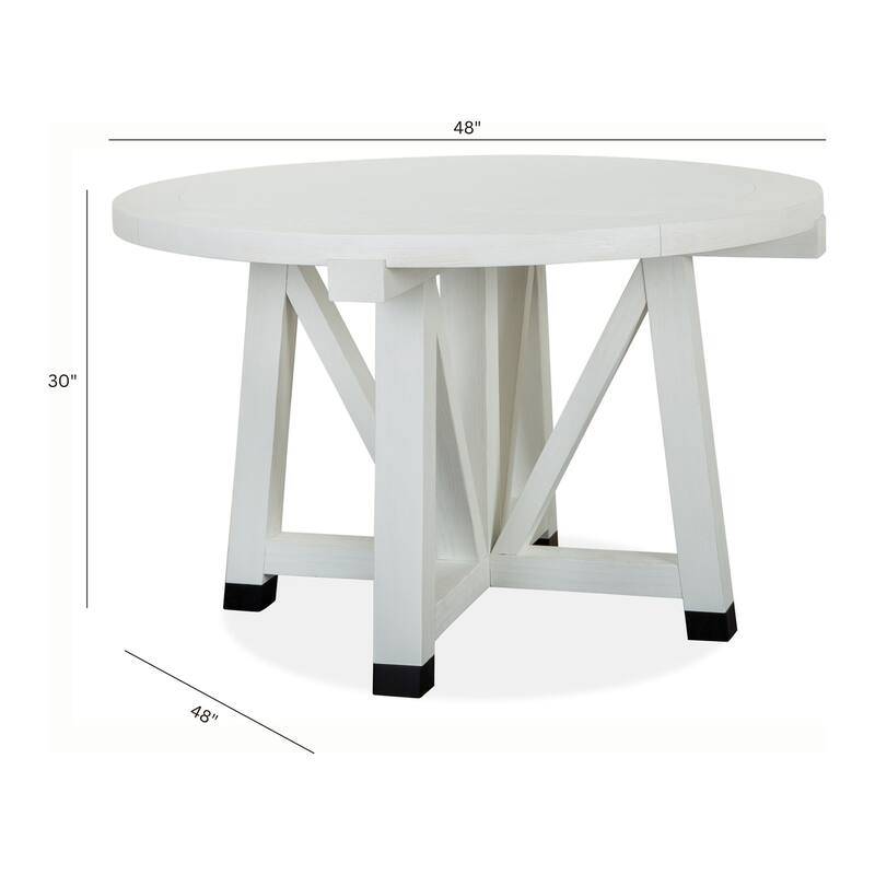 Magnussen Home Harper Springs Silo White 48" Round Dining Table - 48''W x 48''D x 30''H