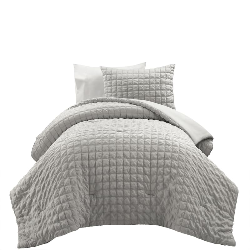 Lush Decor Crinkle Textured Dobby Comforter Set