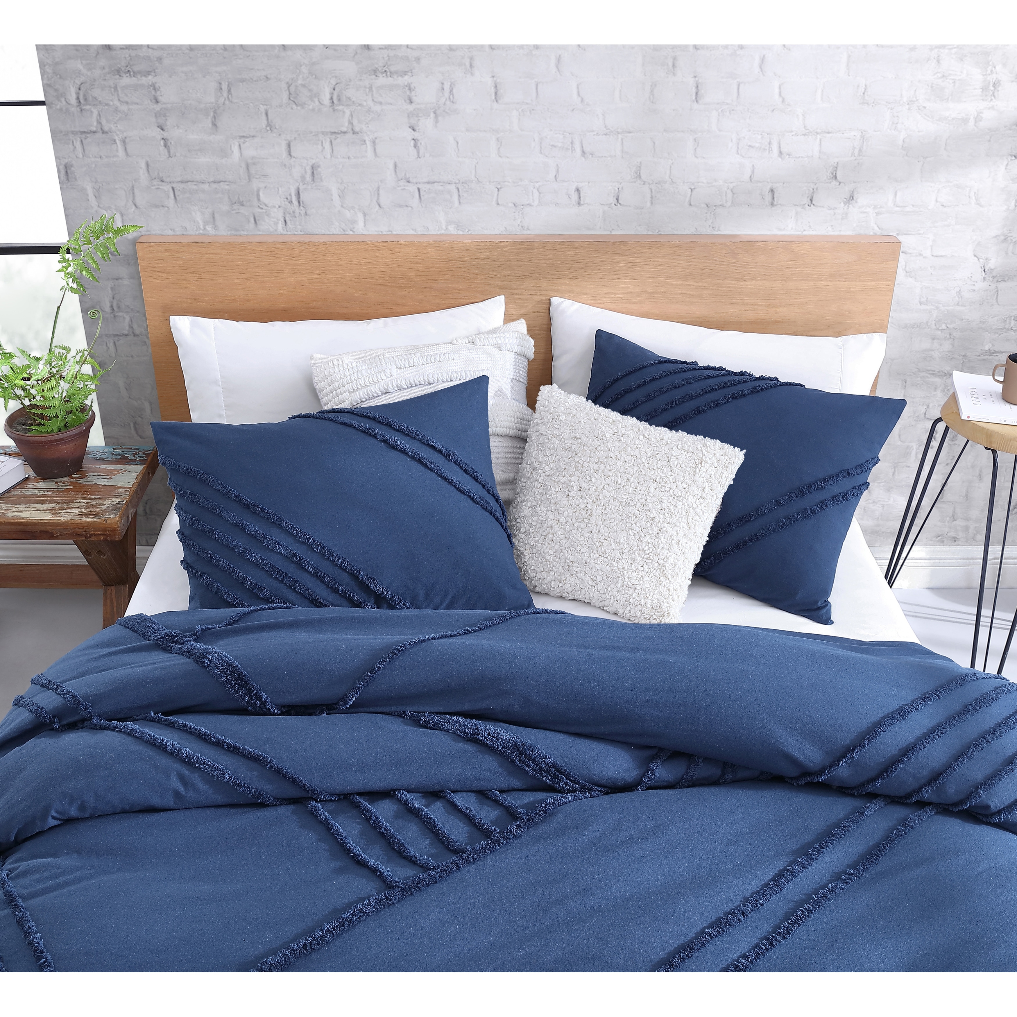DKNY Chenille Block 3-pc Duvet Set - Overstock - 39152277